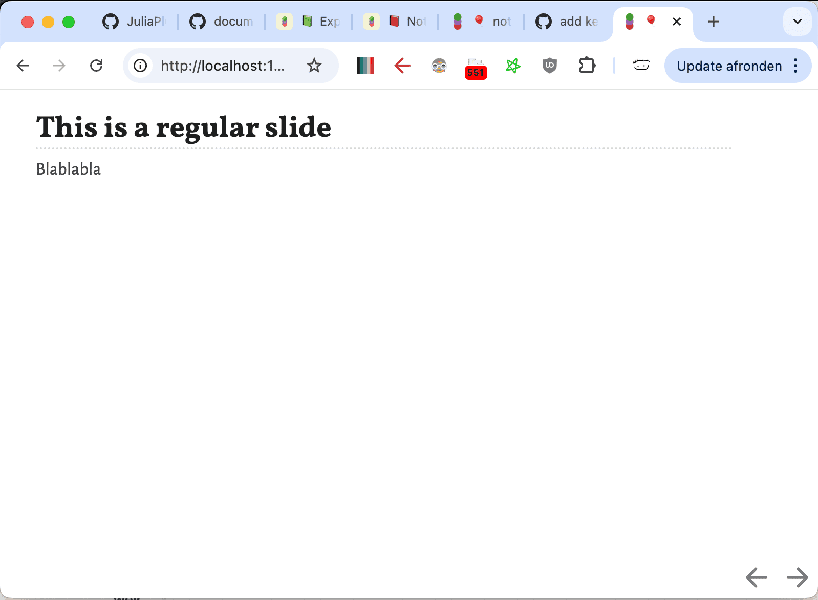 Screenshot of the second slide with top-aligned content